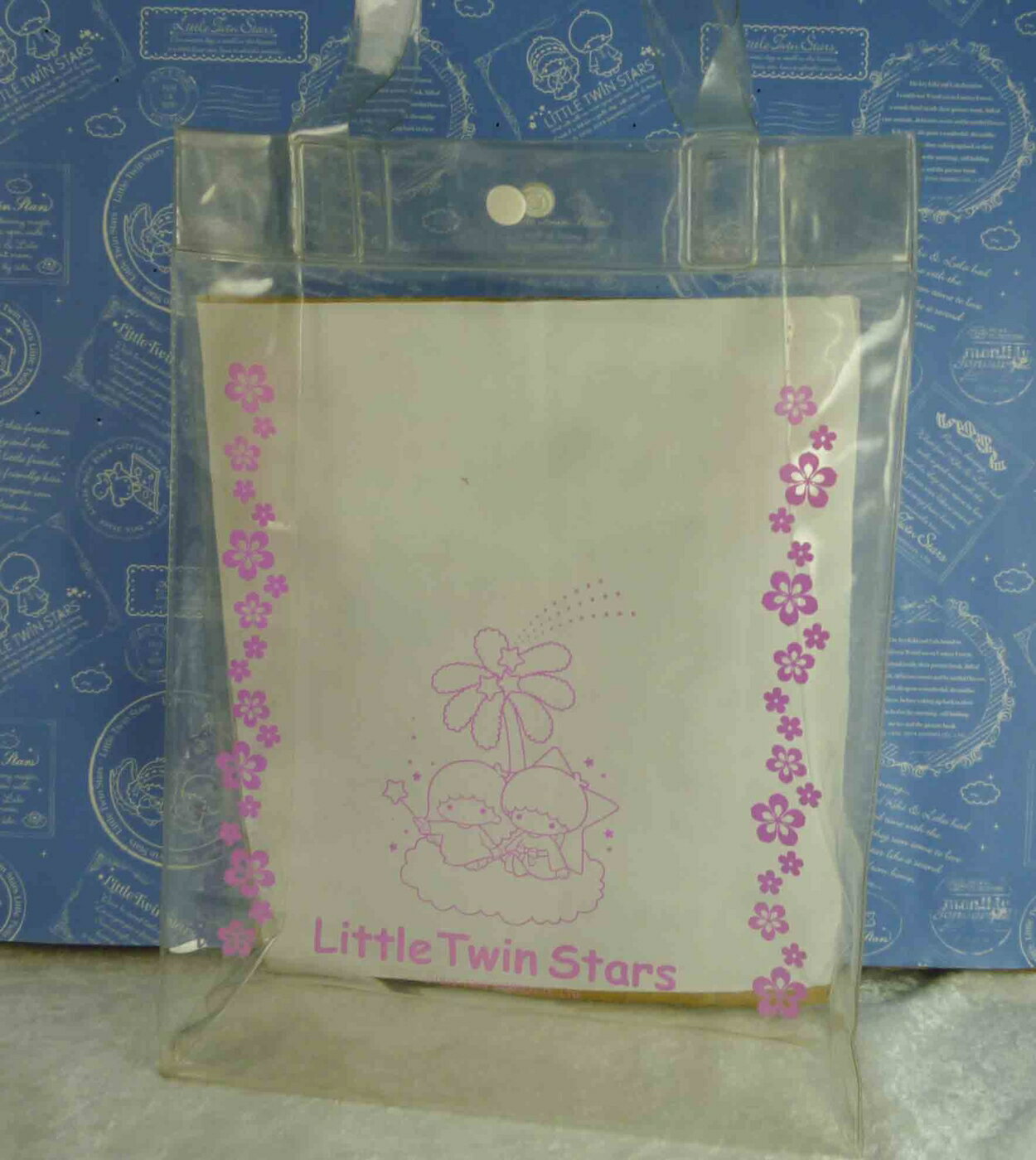 【震撼精品百貨】Little Twin Stars KiKi&LaLa 雙子星小天使 袋子 透明 花 震撼日式精品百貨