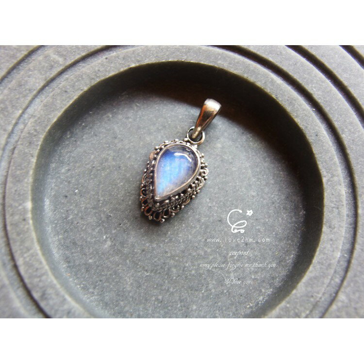 月光墜 XV/月光石/水晶飾品/925純銀/ [晶晶工坊-love2hm]