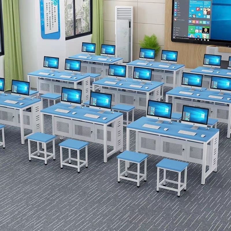 學校機房電腦桌雙人電腦桌學生書桌培訓機構課桌雙人教室培訓課桌辦公桌/書桌/電腦桌/工作桌/電腦桌子/桌子/床桌子/培訓桌