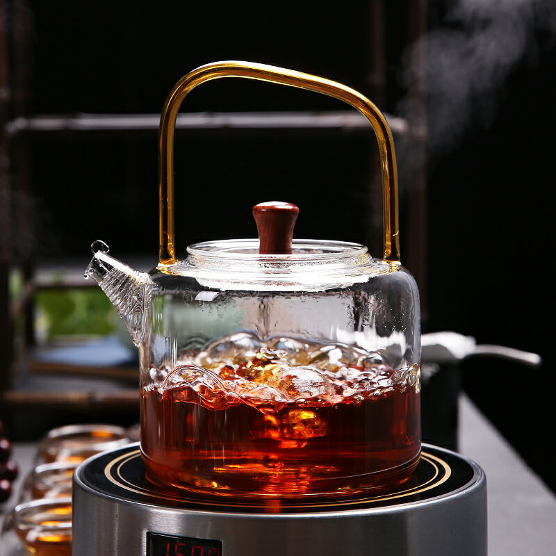 泡茶壺玻璃加厚耐高溫煮茶壺紅茶功夫茶具家用燒水壺泡茶器花茶壺