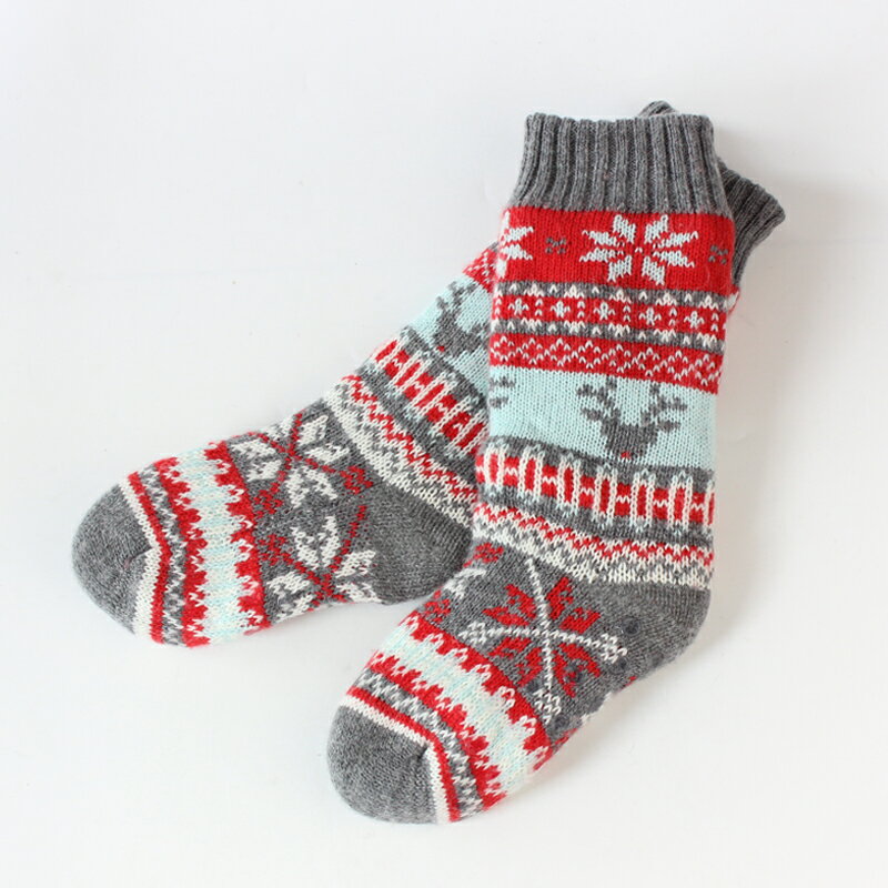 單19秋冬季兒童室內保暖襪子暖腳睡眠羊毛襪男女孩地板襪冬1入