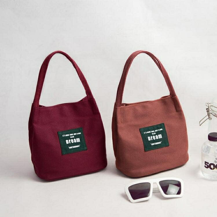 水桶包2020新款女包韓版帆布小包包簡約迷你手提包百搭休閒手拎包