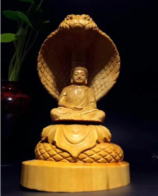 崖柏禪心木雕 精品居家風水擺件雕刻工藝品佛像禪心佛祖釋迦摩尼1入