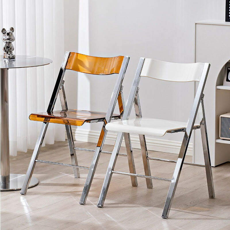 凳子 北歐透明椅子輕奢餐椅家用高級網紅餐桌中古塑料折疊椅設計師簡約