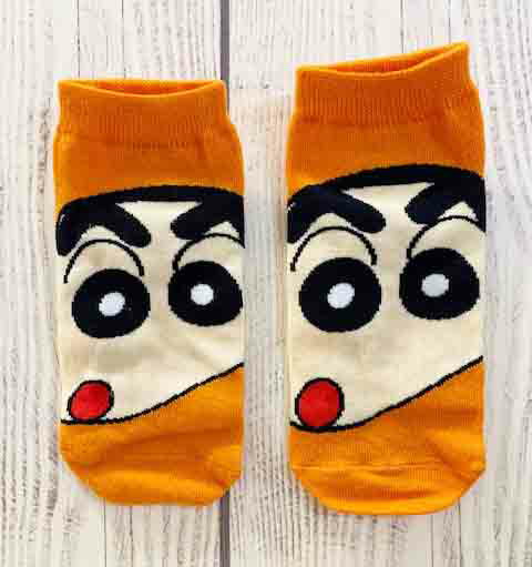 【震撼精品百貨】蠟筆小新 Crayon Shin-chan~日本蠟筆小新襪子-橘*50849