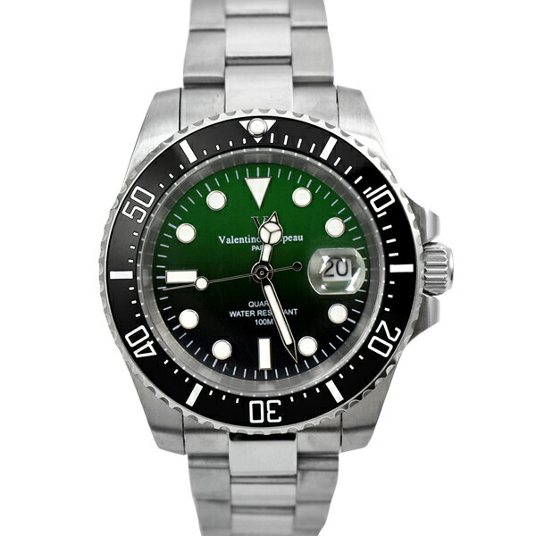 Valentino coupeau黑綠色不鏽鋼錶【NEV83】