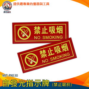 【儀表量具】禁菸標誌 告示貼紙 公共場所 禁煙標誌 NO SMOKING 防水貼纸 標語貼紙 PNS30 自發光指示牌