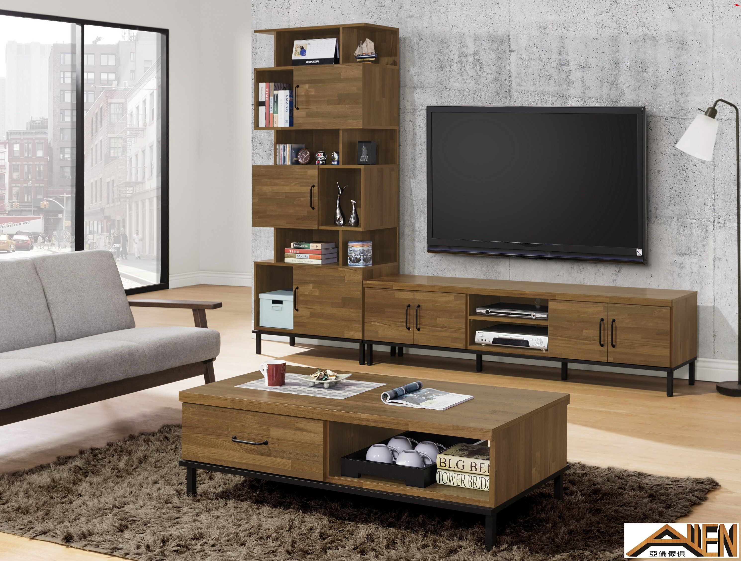 亞倫傢俱*普瑞特多功能收納櫃 5