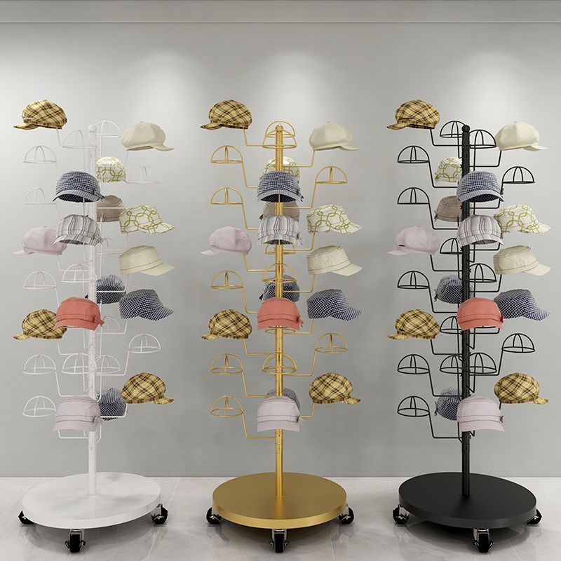 【免運/可開票】置物架 超市貨架 倉儲貨架 展示架 商超貨架 陳列架 輕奢帽子展示架落地式擺攤兒童母嬰掛帽託陳列服裝店頭盔收納架子