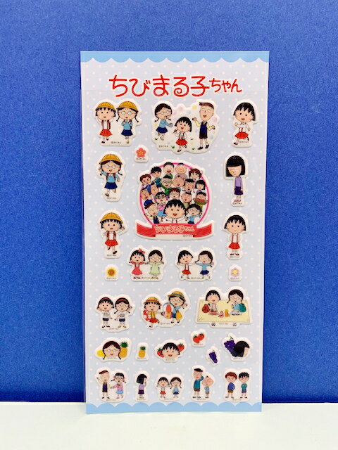 【震撼精品百貨】CHIBI MARUKO CHAN 櫻桃小丸子 小丸子貼紙-藍#57344 震撼日式精品百貨