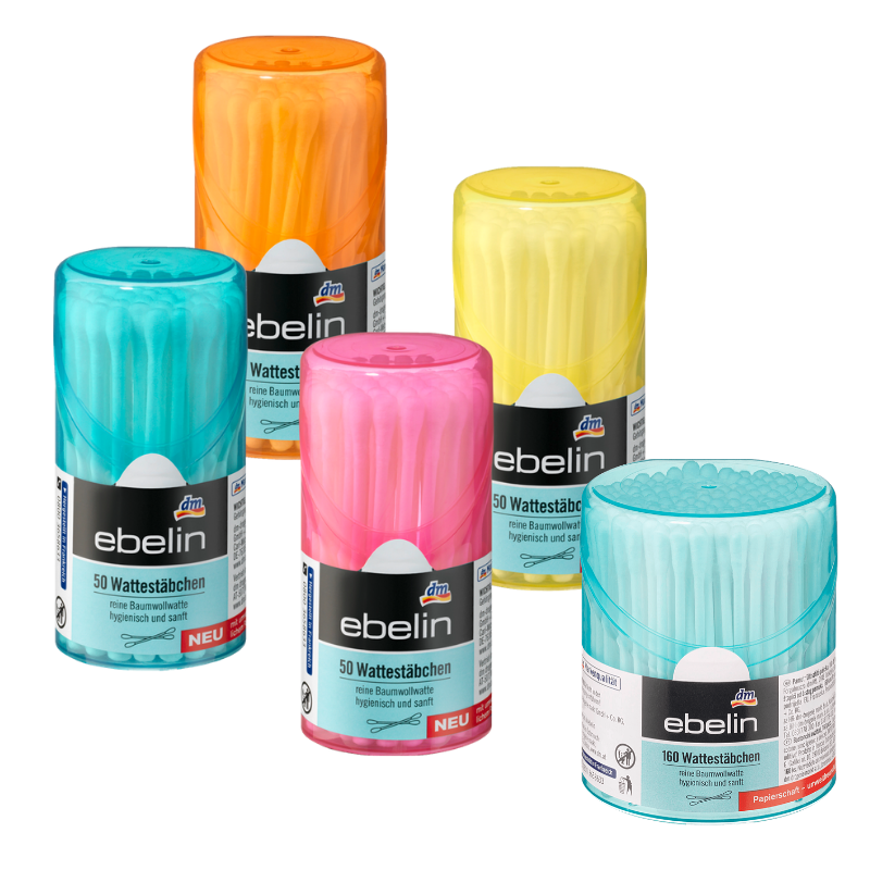 【心心哈德】德國 DM ebelin棉花棒旅行組 50st 棉花棒160st 旅行居家使用 生活日用品 附發票｜全場下殺★滿額再享折扣