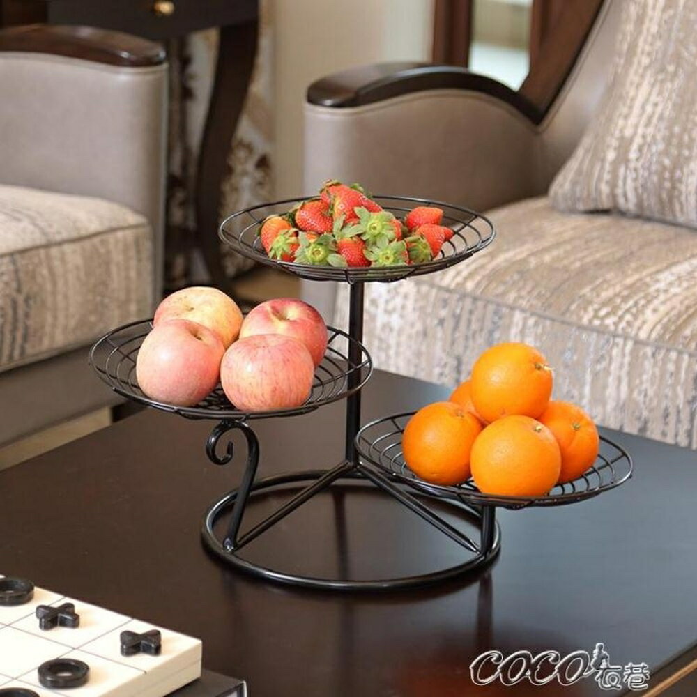 果盤 多層水果盤客廳三層水果盆果盤歐式家用簡約現代創意水果籃 全館免運