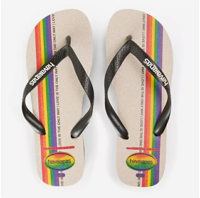 havaianas 哈瓦士 巴西人字拖 男款 Top pride 米白底彩虹 涼鞋 拖鞋 夾腳拖 海灘鞋＊夏日微風＊