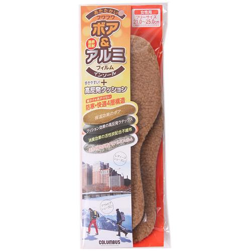 【百倉日本舖】日本製COLUMBUS刷毛鞋墊/保暖鞋墊(女用)