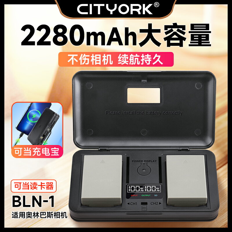 BLN1相機電池適用奧林巴斯EM1 EM5 EP5 EM5II M2 Mark II PEN-F二代充電器套裝