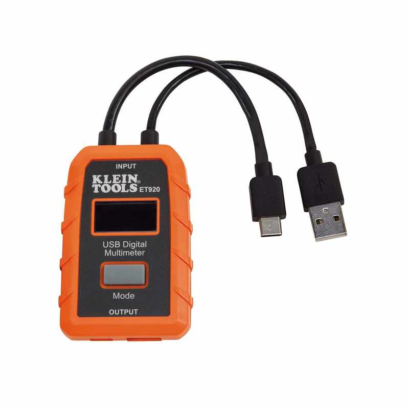 Klein USB功率計 ET920 USB-A和USB-C數字計 用於電壓 電流 容量 電阻 [2美國直購]