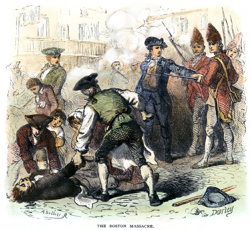 Posterazzi: Boston Massacre 1770 Nthe Boston Massacre 5 March 1770 Wood ...