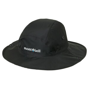 【【蘋果戶外】】mont-bell 1128656 BK 黑【Gore-tex / 50D / 大盤帽】Strom Hat 圓盤帽 GTX 防曬 抗UV 防水帽