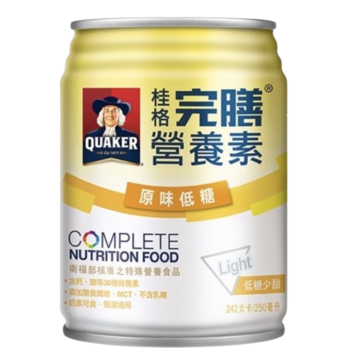 【買兩箱送6罐再送UV折疊傘】桂格 完膳營養素 原味低糖 250ml*24罐/箱【美十樂藥妝保健】