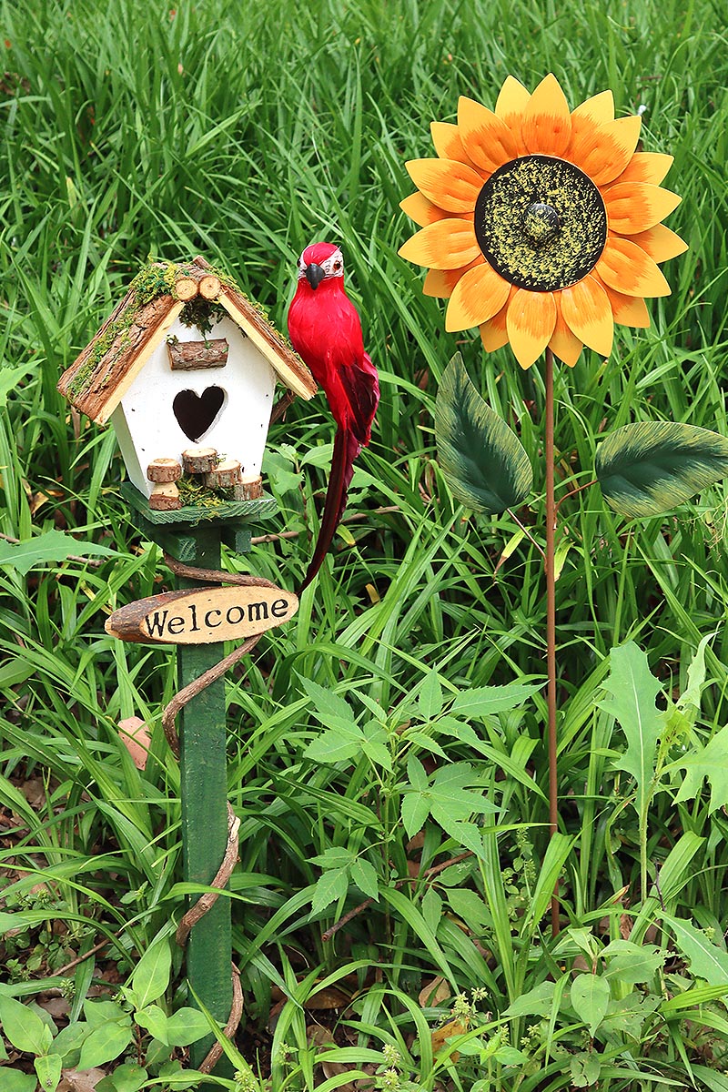 戶外花園風車鐵藝太陽花庭院別墅院子裝飾露臺造景陽臺布置插件 1