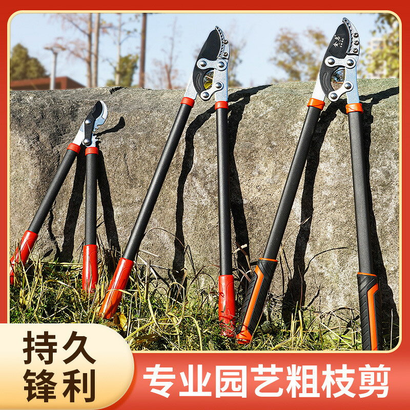 大力剪省力粗枝剪sk5平口修枝剪刀伸縮加長果樹高枝剪園林工具