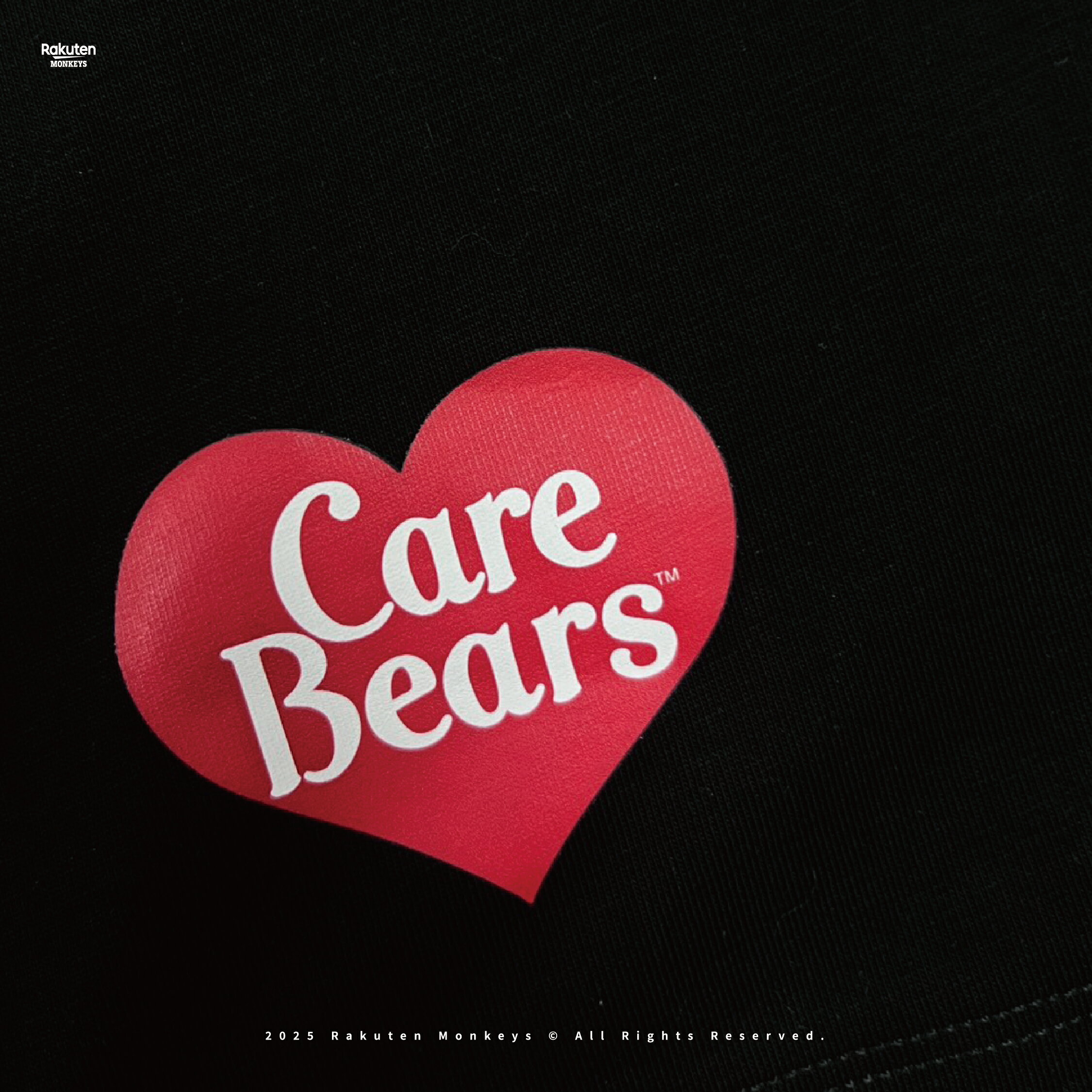 Rakuten Monkeys × Care Bears™ - Grumpy Bear寬版短T(黑) 3
