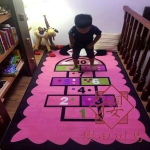 男女孩卡通游戲地毯寶寶爬行墊水洗地墊地毯防滑【櫻田川島】