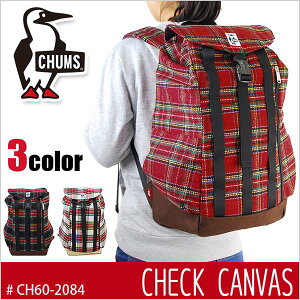 《台南悠活運動家》CHUMS 美國 Back Pack Check Canvas 帆布後背包 CH60-2084