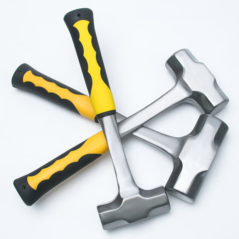 實心一體八角錘榔頭五金工具小鐵錘子家用木工裝修木柄起釘拔釘錘 1