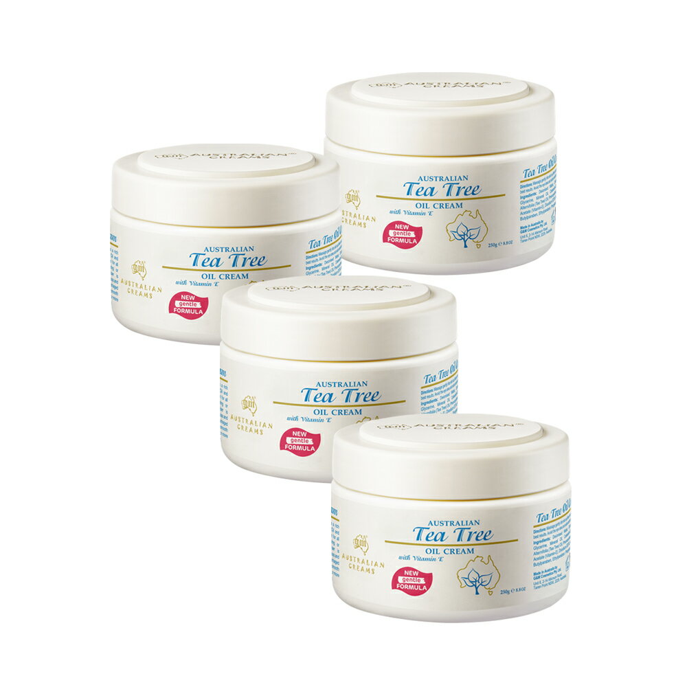 【澳洲G&M】茶樹精油潤膚霜含維他命E(250g/罐 4入組)
