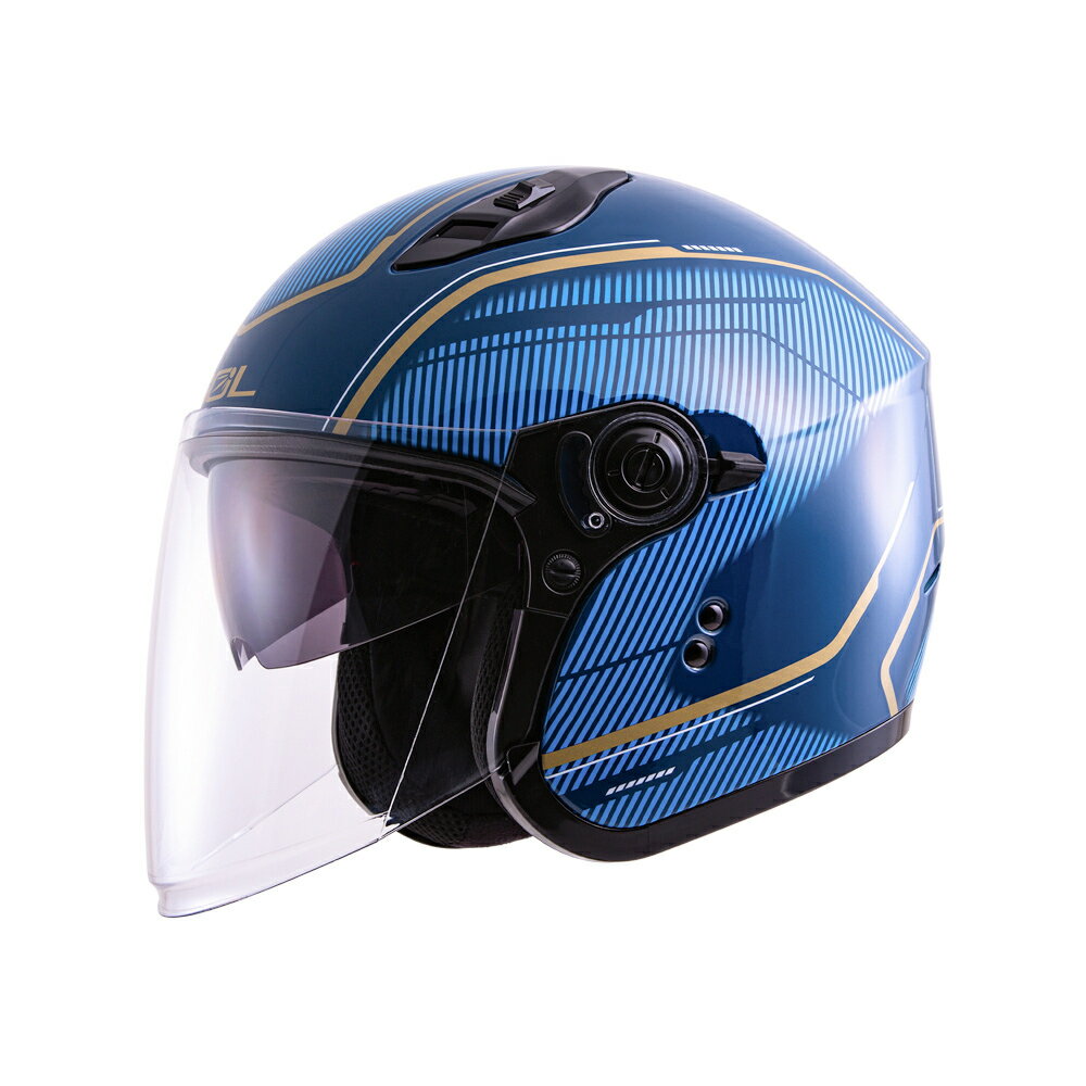【SOL Helmets】SO-12開放式安全帽 (極光_藍/金) ｜ SOL安全帽官方商城