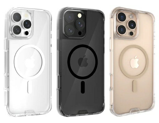 【HODA】晶石玻璃軍規防摔保護殼 iPhone 16 系列 MagSafe 磁吸款 iPhone 16 透明 / 透黑