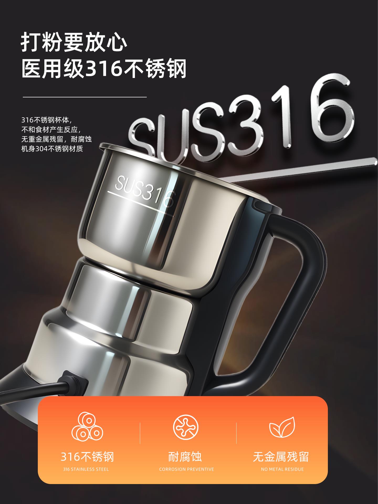 {可打統編 保固一年}榮事達家用磨粉機小型中藥粉碎五谷雜糧超細打粉機破碎破壁研磨器 2