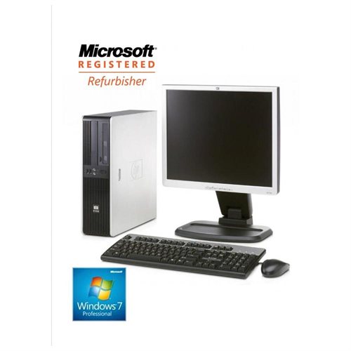 HP Compaq DC5800 Intel Core Duo 2500MHz 80Gig HDD 2048mb DVD ROM Windows 7 Professional 32 Bit + 17" LCD Desktop Computer