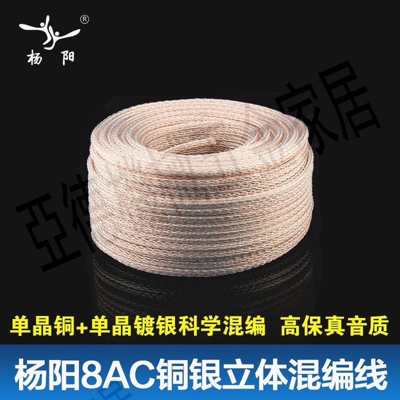 楊陽 發燒主音箱線單晶銅+鍍銀單晶銅混編HiFi音響散線音訊信號線【亞德機械五金家居】