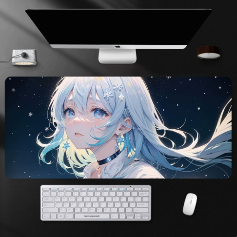 【買一送一】滑鼠墊 電競桌墊 動漫少女鼠標墊超大加厚辦公桌墊電腦鍵盤墊動漫電競遊戲墊 電競滑鼠墊【APP下單享6%回饋】 0