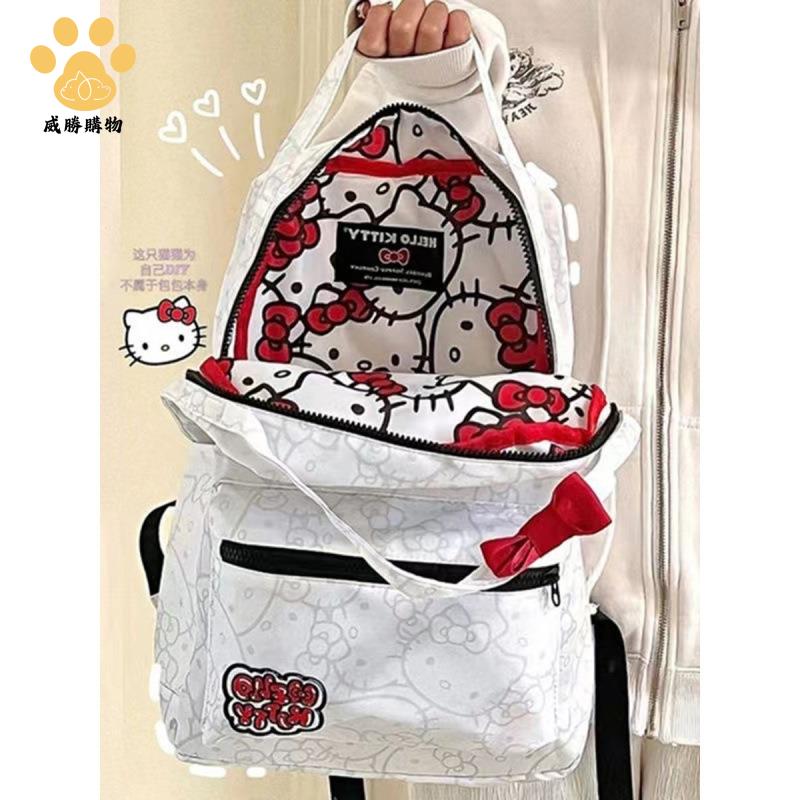 Hellokitty書包 女大學生凱蒂貓雙肩揹包 2025新款 初中小學生大容量ws8011