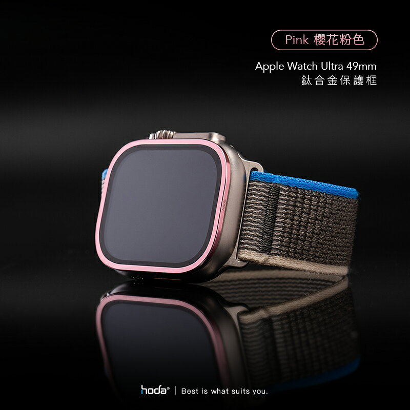 HODA 防眩光 AR 抗反射 玻璃貼 + 鈦合金 保護框 外框 Apple Watch Ultra 49 49mm 3