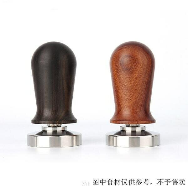 （咖啡用品與配件）不鏽鋼咖啡壓粉器木質彈力按壓器恆定壓粉錘咖啡機填壓器配套器具 iXRX