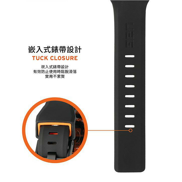 UAG Apple Watch 矽膠 撞色 錶帶 簡約 錶帶 腕帶 防水 防汗 42 44 45 mm 5