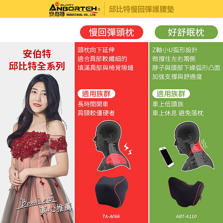 【安伯特】邱比特慢回彈護腰墊 (車用護腰墊 車用靠墊 車用腰枕 車用靠腰墊 汽車靠墊 車用腰枕 護腰枕 慢回彈記憶棉) 2