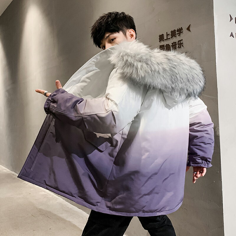 新款冬季外套韓版潮流潮牌帥氣冬裝羽絨工裝棉服棉襖男士棉衣