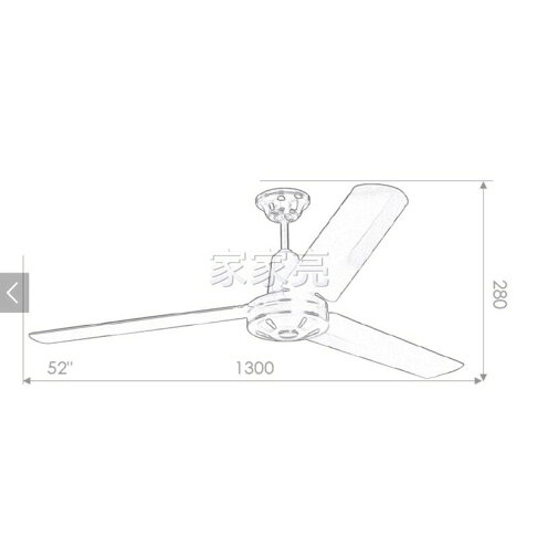 楓光吊扇 52吋 三葉工業鐵吊扇 白色 黑色 內附五段四速壁切開關 110V 台灣製 (A Light) 2