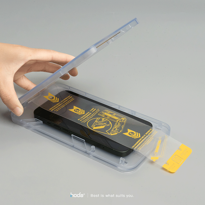 HODA 康寧 0.33mm 亮面 保護貼 9H 玻璃貼 附無塵艙 適用於 iPhone 14 plus Pro Max 4