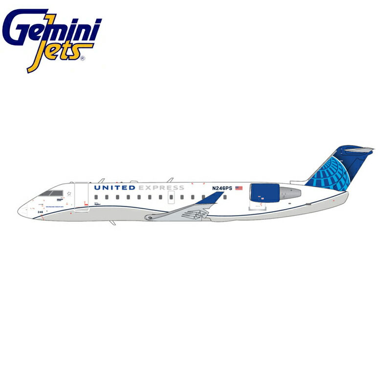 現貨Geminijets 1:400 美國聯合航空龐巴迪CRJ200LR 合金飛機模| 協貿