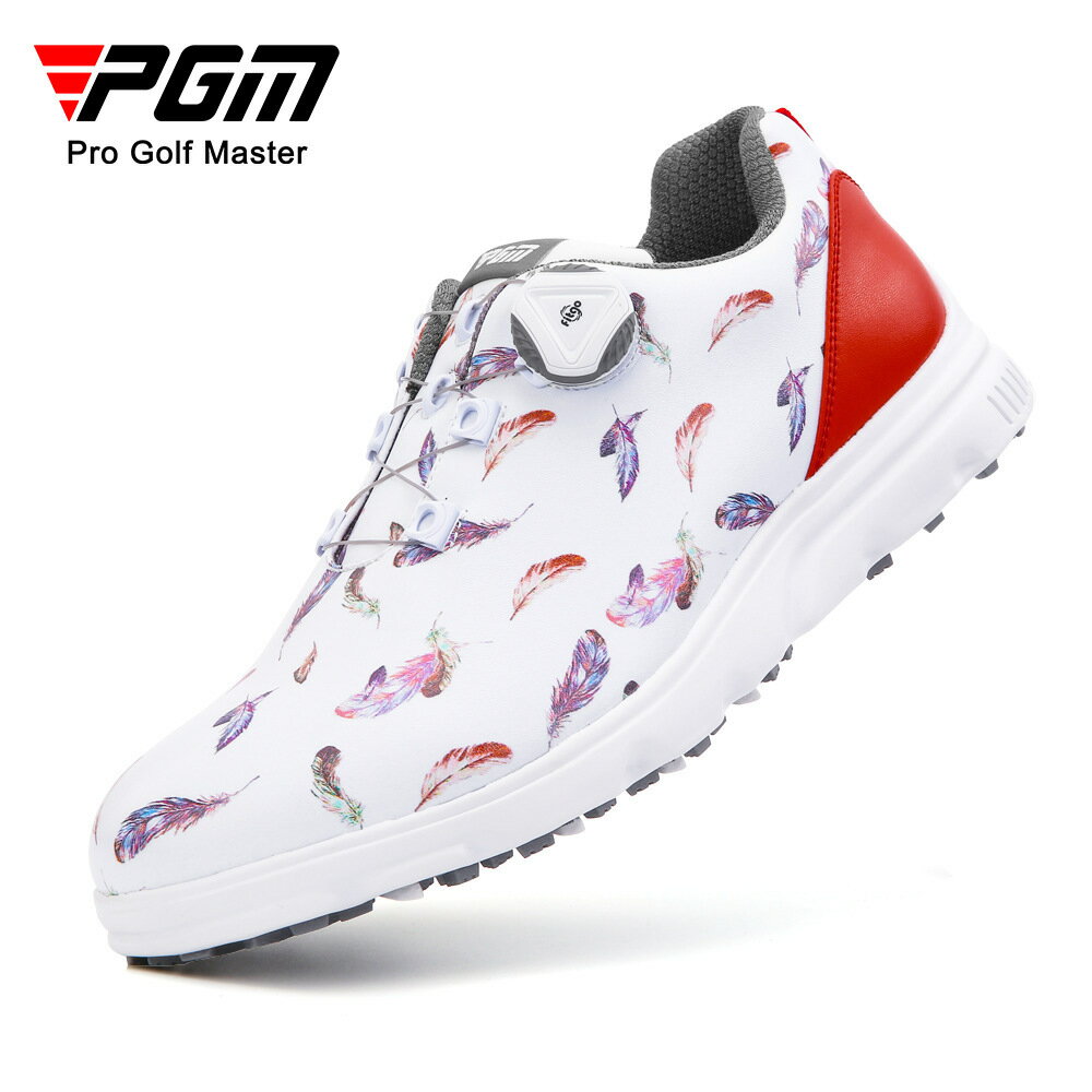 PGM新款高爾夫球鞋男鞋個性羽毛圖案運動鞋防水鞋子