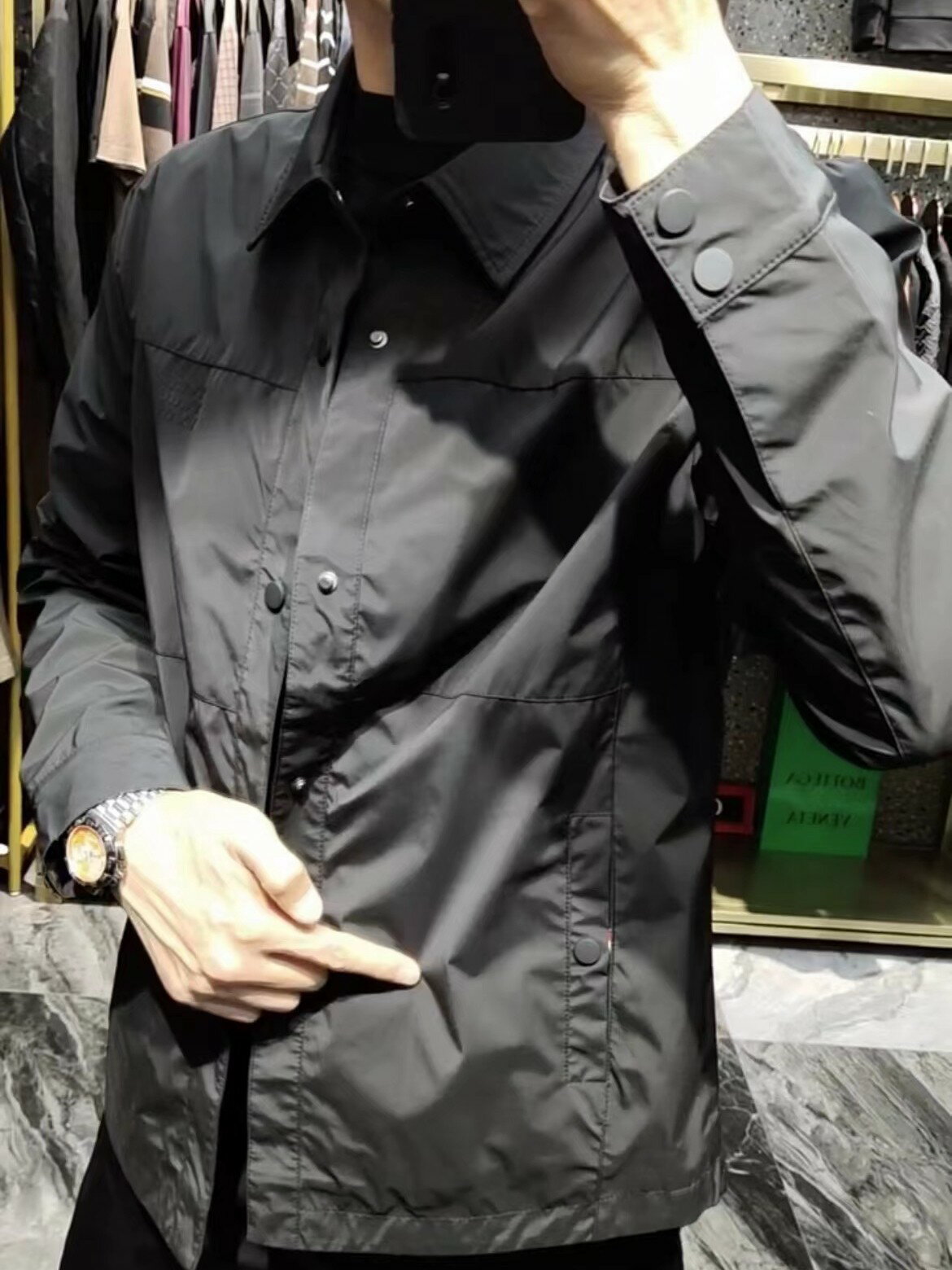 8520歐貨秋季男士外套休閒長袖夾克短款風衣簡約男裝潮流時尚