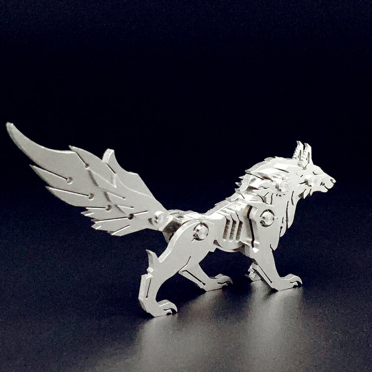 鋼魔獸3d立體金屬模型平原狼機械組裝不銹鋼拼裝拼圖高難度玩具
