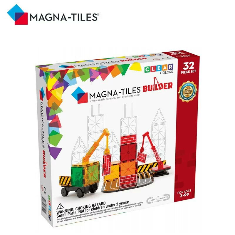 Magna-Tiles 磁力積木32片-工程基地【悅兒園婦幼生活館】