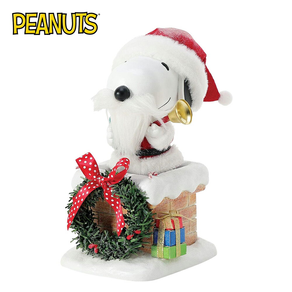 【正版授權】Enesco 史努比 坐在聖誕屋頂上 塑像 公仔 精品雕塑 Snoopy PEANUTS - 442980